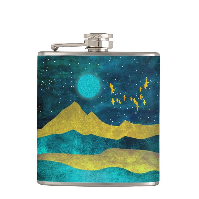 Golden Flock Flask (Front)