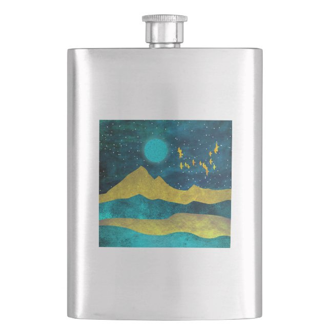 Golden Flock Flask (Front)