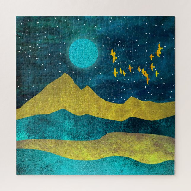 Golden Flock Jigsaw Puzzle (Vertical)