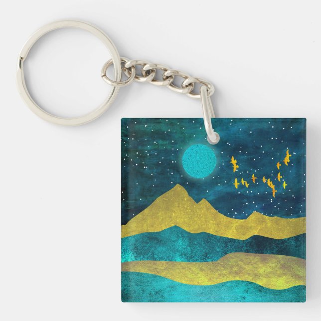Golden Flock Keychain (Front)