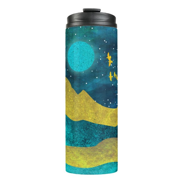 Golden Flock Thermal Tumbler (Front)