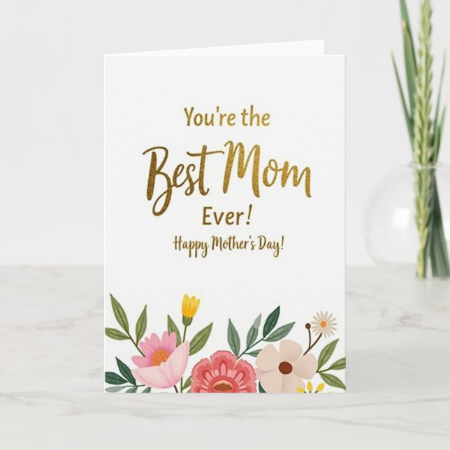 Golden Floral Appreciation Card (Front)