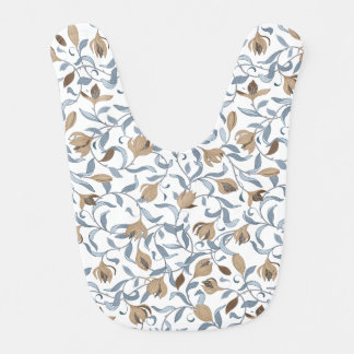 Golden Floral Arts and Crafts Inspired Baby Bib