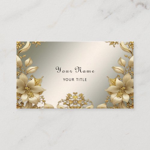 Golden Floral Business Card