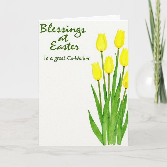 Golden Floral Greeting Card (Front)