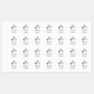 Golden Floral Iron-On Clothing Labels