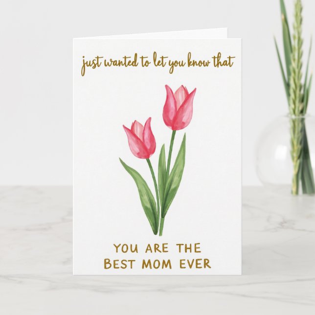 Golden Floral Message Card (Front)