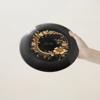 Golden Floral Ornate Frisbee