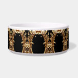 Golden Floral Ornate Pet Bowl<br><div class="desc">Beautiful Golden Floral Ornate Pet Bowl</div>