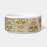 Golden Floral Pet Bowl<br><div class="desc">Beautiful Golden Floral Pet Bowl</div>