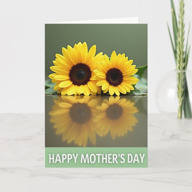 Golden Floral Reflection Card (Front)