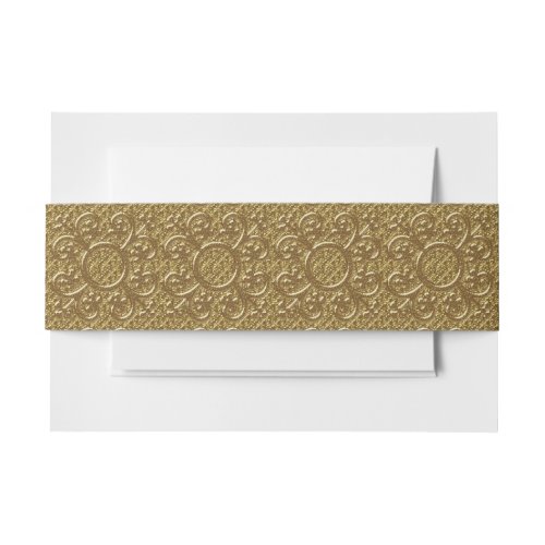 Golden Floral Swirl Wedding Belly Band