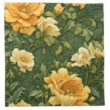 Golden Floral Tapestry