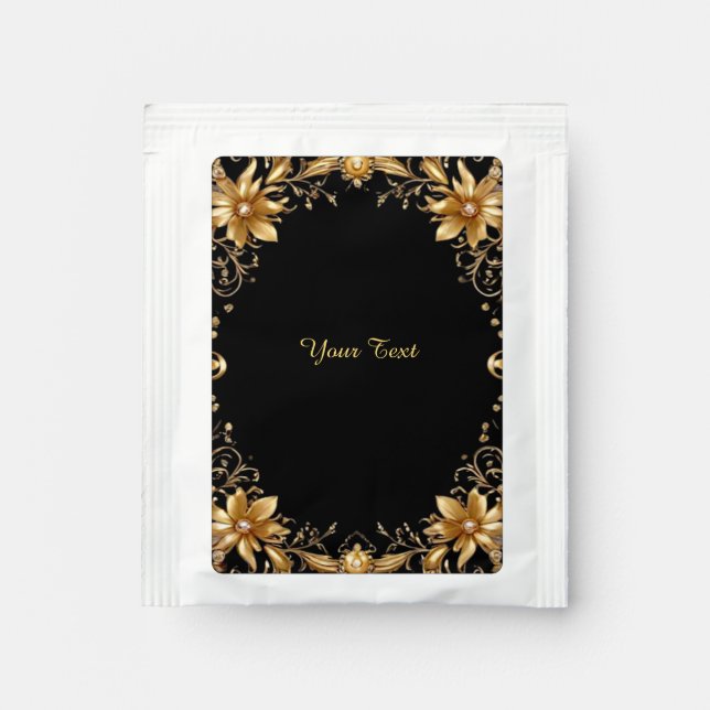 Golden Floral Tea Bag Drink Mix (Front)