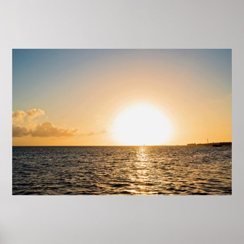 Golden Florida Keys Sunset Poster