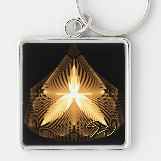 Golden Flourish 1 Keychains (Front)