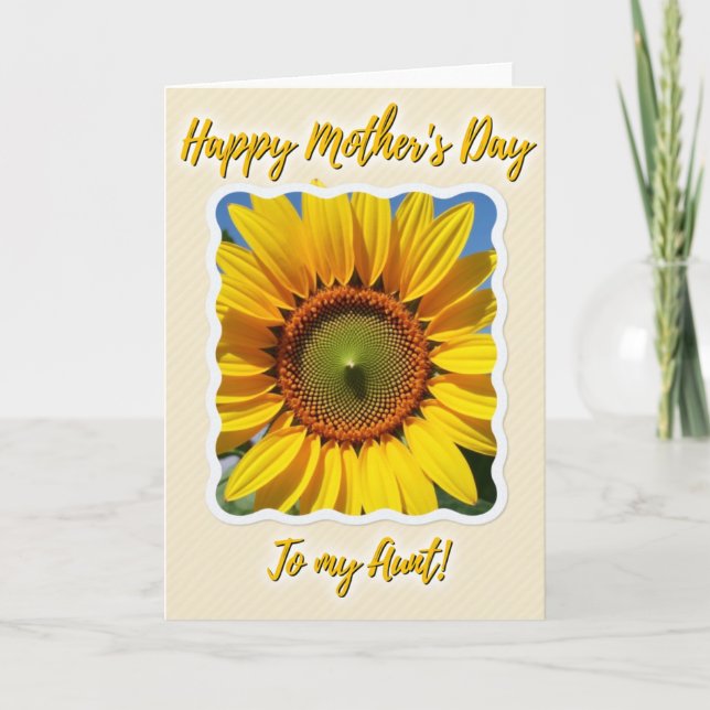 Golden Flower Aunts Day Card (Front)