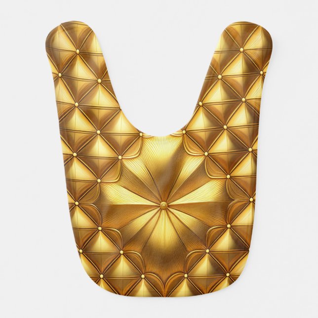 Golden Flower  Baby Bib (Front)