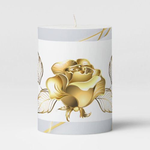 Golden flower candle 