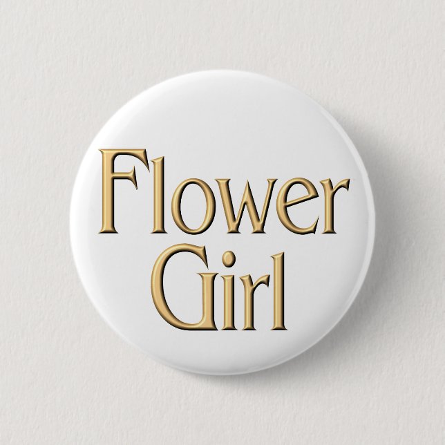 Golden Flower Girl button (Front)