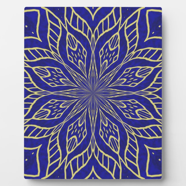 Golden Flower Mandala Plaque (Front)