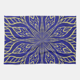 Golden Flower Mandala Towel
