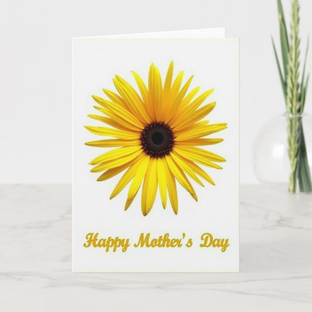 Golden Flower Mothers Day Card (Front)