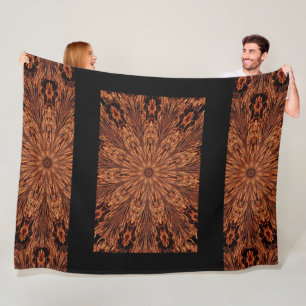 Golden Flower of Light Fleece Blanket