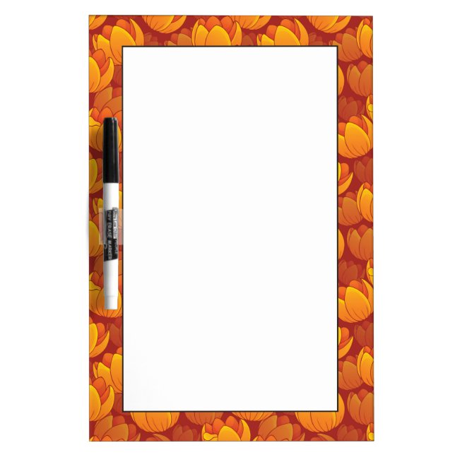 Golden Flower Pattern Dry-Erase Board (Front)