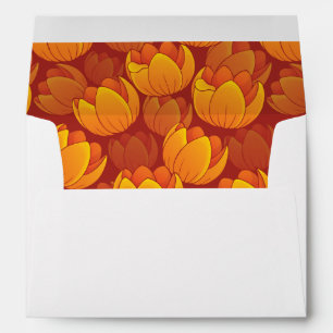 Golden Flower Pattern Envelope