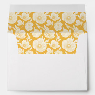 Golden Flower Pattern Envelope