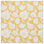 Golden Flower Pattern Fabric