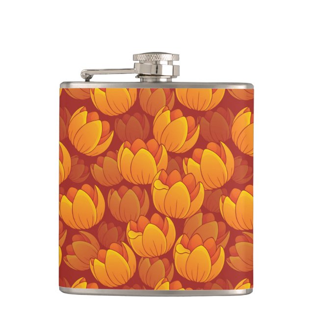 Golden Flower Pattern Flask (Front)