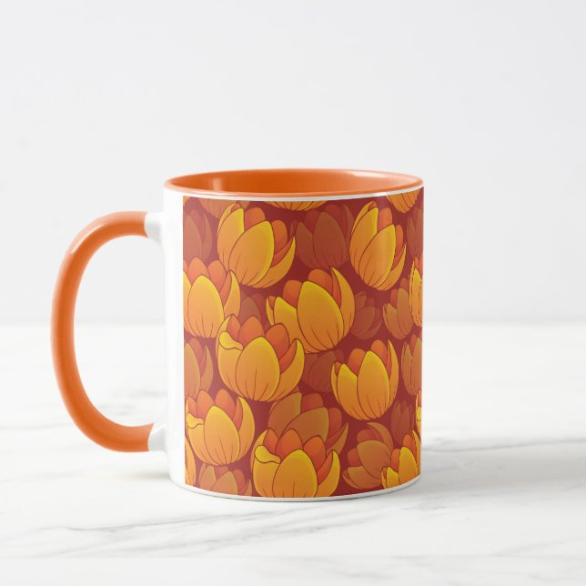 Golden Flower Pattern Mug (Left)