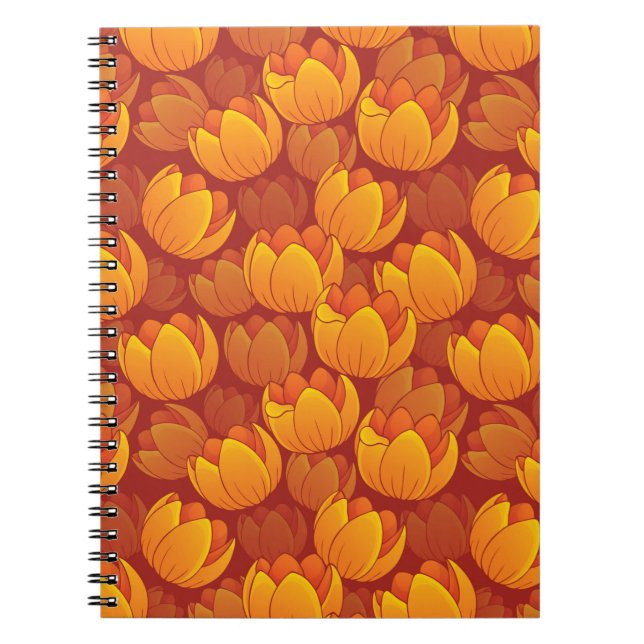 Golden Flower Pattern Notebook (Front)