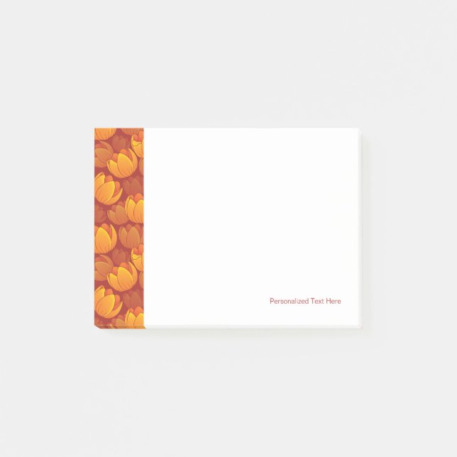Golden Flower Pattern Post-it Notes (Front)