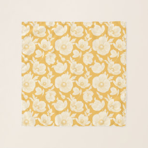 Golden Flower Pattern Scarf