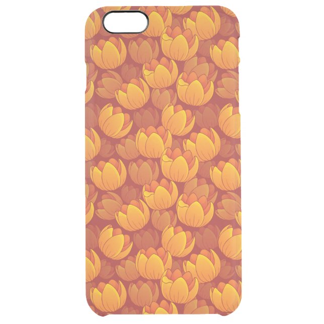 Golden Flower Pattern Uncommon iPhone Case (Back)