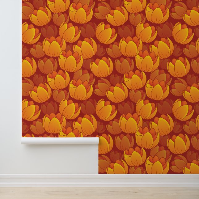 Golden Flower Pattern Wallpaper (Application)