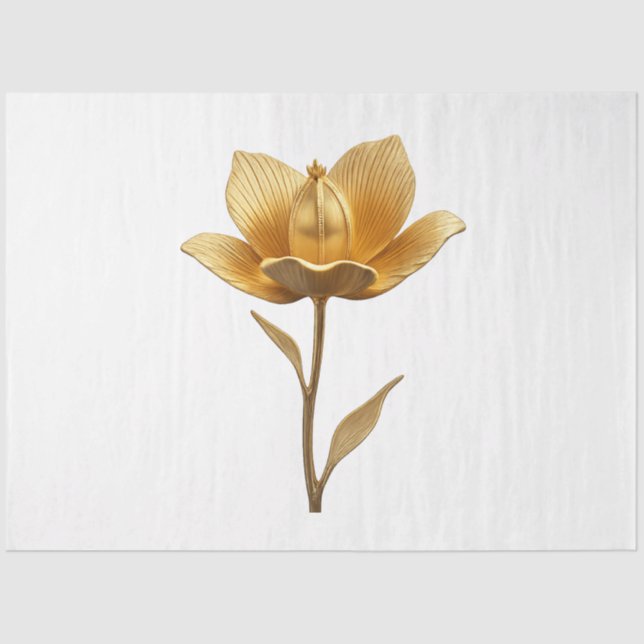 Golden Flower Tissue Paper (Front)