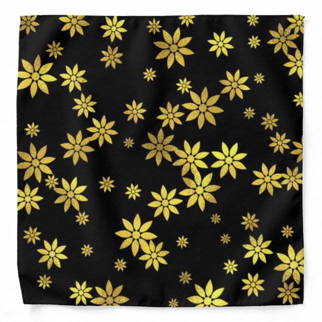 Golden Flowers Bandanas (Front)