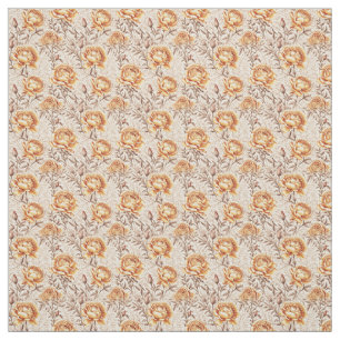 Golden Flowers Fabric
