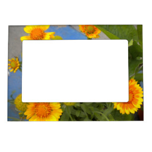 Golden Flowers Magnetic Frame