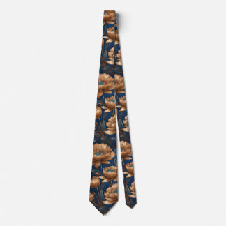Golden Flowers Neck Tie