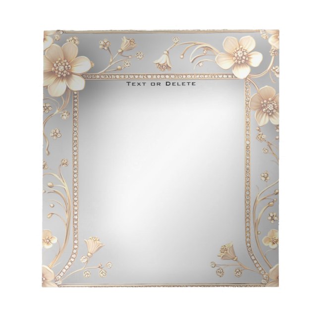 Golden Flowers Notepad (Front)