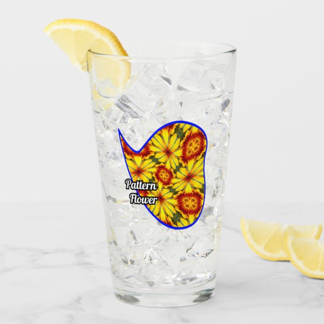 Golden Flowers Pattern Glass (Front Ice)