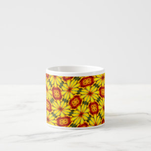 Golden Flowers Pattern Specialty Mug