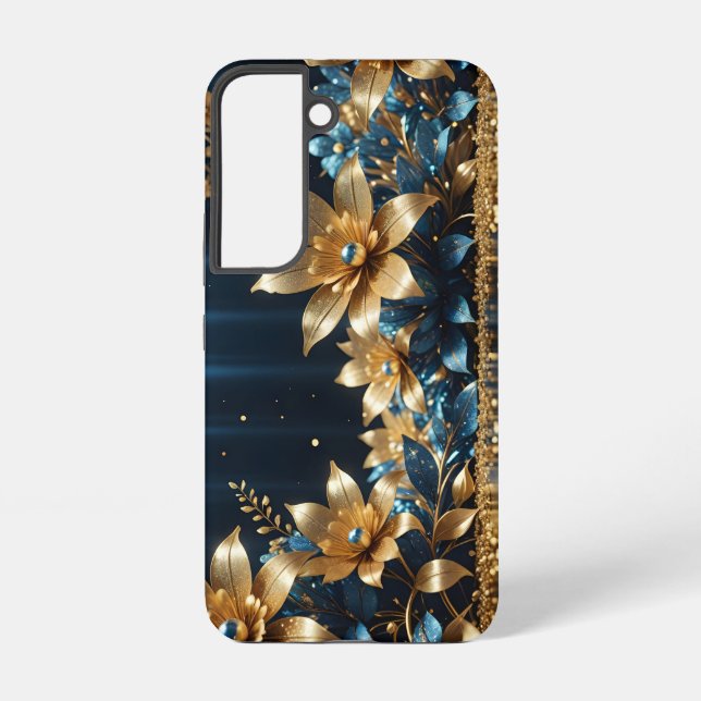 Golden Flowers Samsung Galaxy Case (Back)