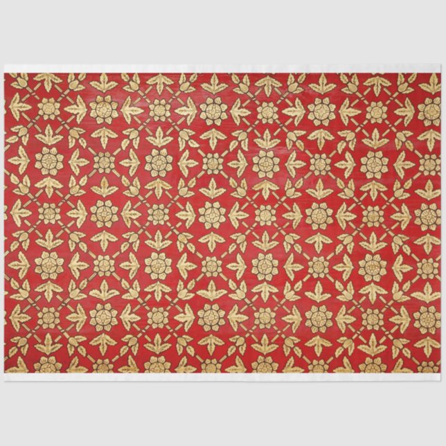 golden flowers tissue paper (Front)