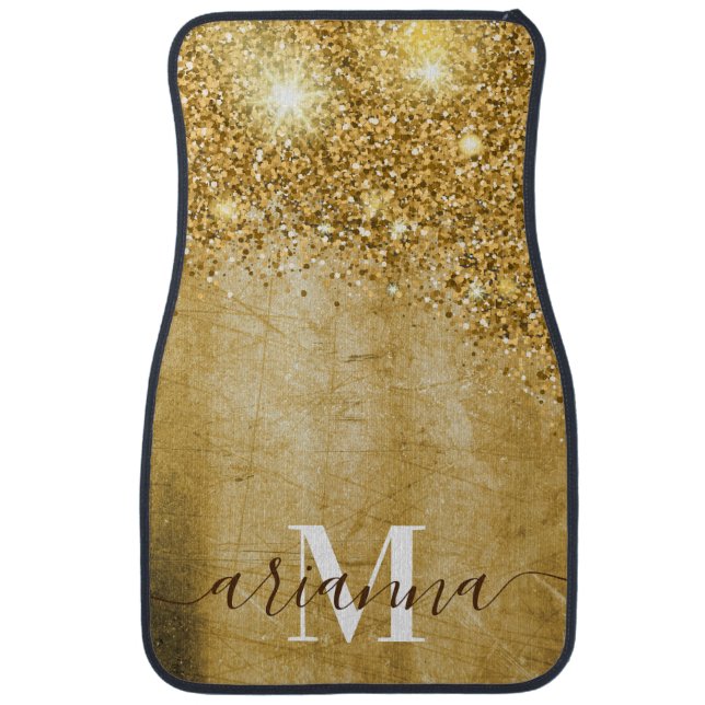 Golden Foil and Glitter Car Floor Mat (Front)